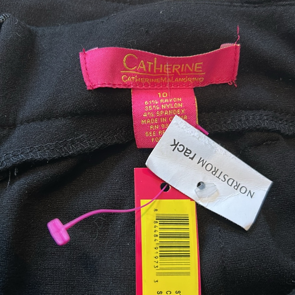 Catherine Malandrino Black Wide Leg Pants new with tags size 10 13-14 inch waist - Picture 3 of 5